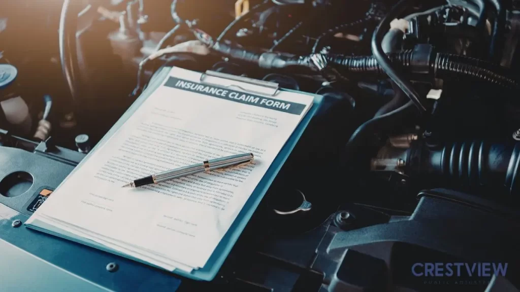 nsurance-claim-form-with-pen-on-car-engine-damage
