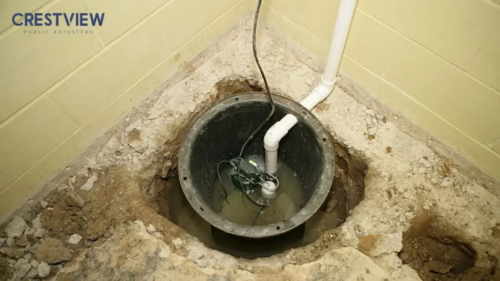 Does Homeowners Insurance Cover Sump Pump Failure In Nj And Ny? 2 open-sump-pit-with-standing-water-and-pvc-pipe