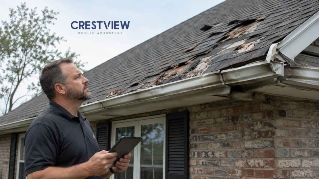 What Roof And Gutter Maintenance Records You Actually Need To Support A Storm Damage Claim 5 Inspector reviewing roof and gutter maintenance records for storm damage