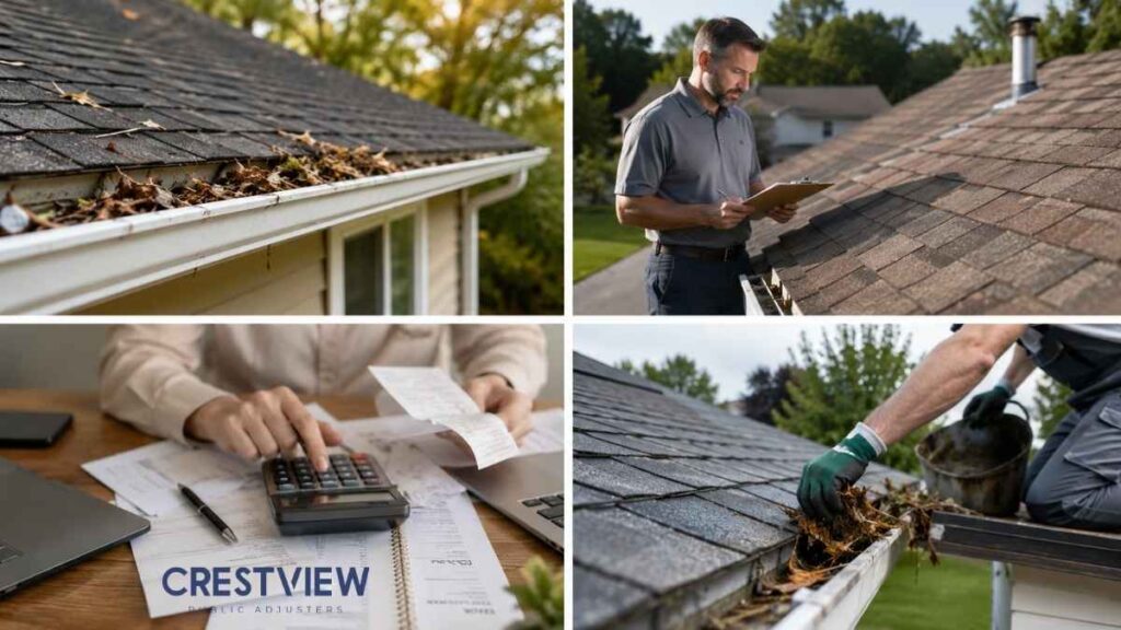 What Roof And Gutter Maintenance Records You Actually Need To Support A Storm Damage Claim 2 Roof and gutter maintenance records shown with inspection and cleaning photos