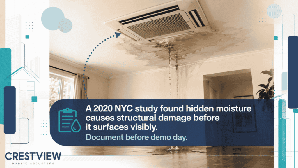 Ac Unit Water Damage Claim: What New York Policies Cover This Fall 3 ceiling-ac-unit-leaking-with-hidden-moisture-stat