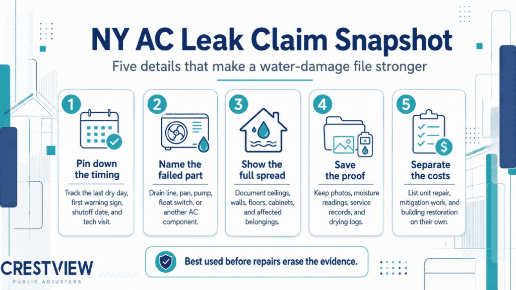 Ac Unit Water Damage Claim: What New York Policies Cover This Fall 1 five-steps-to-strengthen-a-ny-ac-leak-claim-file