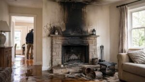 living-room-after-chimney-fire-insurance-claim